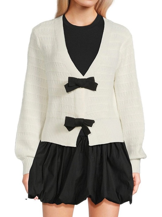 And Now This Sweaters - And Now This Double Bow Cardigan XS